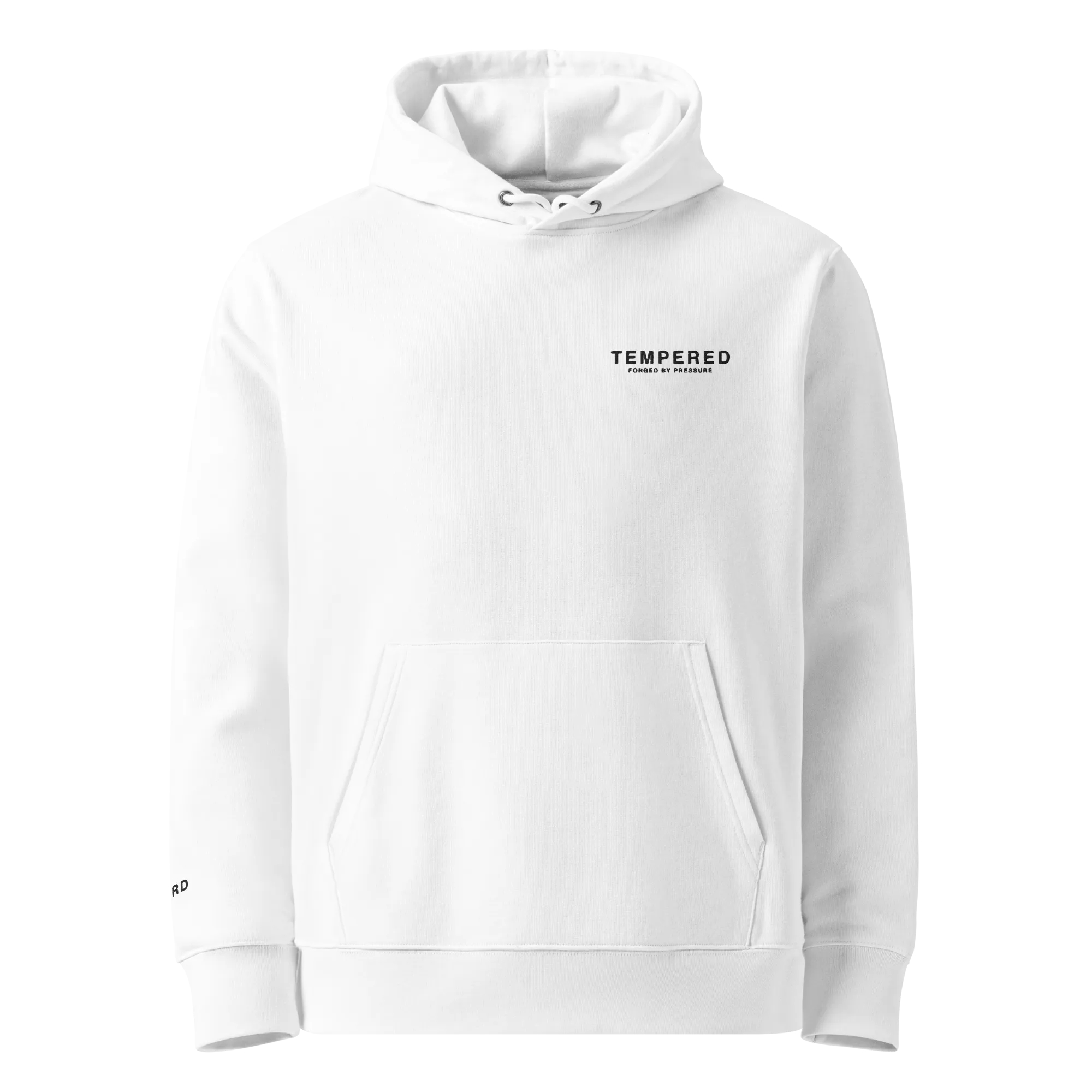 FORGED Hoodie in White front view