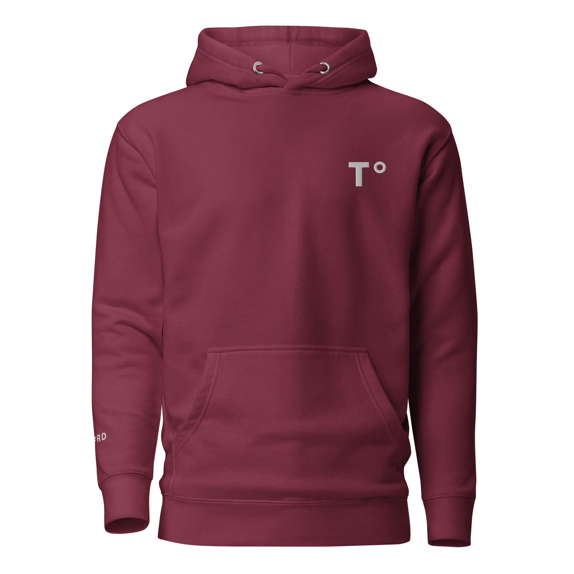 TMPRD CORE Hoodie in Maroon front view